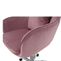 Scaun de birou, tesatura de catifea albastra / crom, KLIAN - 13