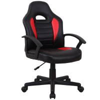 Scaun gaming US92 Euro, negru si rosu, 55x55x88-100 cm - 1