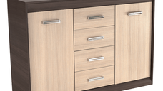 Scrin KORINA din DTD laminat, design stejar inchis/stejar deschis