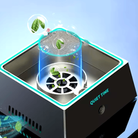 Scrumiera electrica moderna cu aspirare, Adsinio, 2 nivele de absorbtie, Purificator de aer incorporat, Lumina LED,Negru - 2