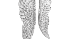 Sculptura Aripi de Inger Argintii 91x31x5 cm din Aluminiu
