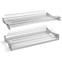 Scurgator Vase, GTV, 2 Nivele, 2 Tavi, Pentru Dulap de 800mm, Interior dulap 764mm, Pentru Placi 16-18mm, Crom - 4