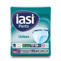 Scutece tip chilot unisex IASI, marimea 5 (XXL), 10 bucati, confortabili, super subtiri, cu Vitamina E si aloe vera - 1