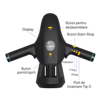 Scuter subacvatic, SEASCOOTER, Suport camera de actiune, Manere detasabile, cu suport pentru Paddleboard/placi SUP - 3