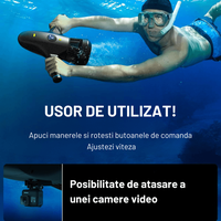 Scuter subacvatic, SEASCOOTER, Suport camera de actiune, Manere detasabile, cu suport pentru Paddleboard/placi SUP - 4
