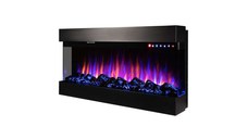 Semineu electric 3D de perete-incorporabil Dalas, 484x930x200 mm, 1500W