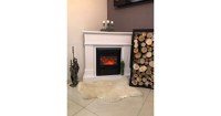 Semineu electric Ambasador alb & Cristina, Art Flame, 1000x1048x300 mm, 2000W - 2
