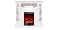 Semineu electric Amsterdam alb & Corsica, Art Flame, 1120x1150x300 mm, 1500W - 1