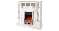 Semineu electric Amsterdam alb & Galileo silver, Art Flame, 1120x1150x300 mm, 2000W - 2