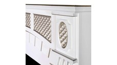 Semineu electric Amsterdam alb & Galileo silver, Art Flame, 1120x1150x300 mm, 2000W