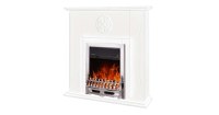 Semineu electric Benedict & Galileo silver, Art Flame, 1020x1000x240 mm, 2000W - 2