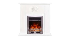 Semineu electric Benedict & Galileo silver, Art Flame, 1020x1000x240 mm, 2000W
