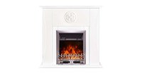 Semineu electric Benedict & Galileo silver, Art Flame, 1020x1000x240 mm, 2000W - 1
