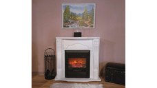 Semineu electric Clasic alb & Cristina, Art Flame, 883x950x300 mm, 2000W