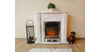Semineu electric Clasic alb & Galileo silver, Art Flame, 883x950x300 mm, 2000W - 2