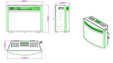 Semineu electric incorporabil Ararat, 495x660x310 mm, 1950W