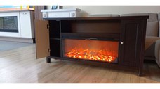Semineu electric Mozart Maro inchis & Tasmania, Art Flame, 750x1500x300 mm, 1500W