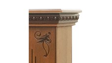 Semineu electric Napoli nuc & Galileo silver, Art Flame, 1035x1100x300 mm, 2000W