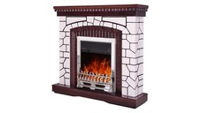 Semineu electric Natali & Galileo silver, Art Flame, 1058x1100x300 mm, 2000W