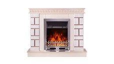 Semineu electric Nazary mini jasmine & Galileo silver, Art Flame, 874x1080x245 mm, 2000W