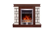 Semineu electric Nazary mini nuc & Galileo silver, Art Flame, 874x1080x245 mm, 2000W