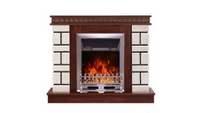 Semineu electric Nazary mini nuc & Galileo silver, Art Flame, 874x1080x245 mm, 2000W