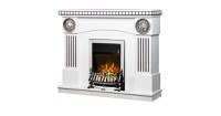 Semineu electric Prometeu & Galileo silver, Art Flame, 1050x1200x330 mm, 2000W - 2