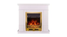 Semineu electric Rodos & Galileo gold, Art Flame, 1000x1034x300 mm, 2000W