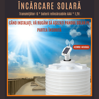 Senzor Nivel Apa Ultrasonic CZAY®, Masurare Adancime si Temperatura Lichid, Alimentare Solara, Umplere Automata,Wireless - 6