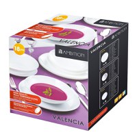 Serviciu de masa, 18 piese, 6 persoane, opal, alb, AMBITION Valencia - 6
