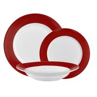 Serviciu de masa, 18 piese, 6 persoane, portelan, AMBITION Aura Red - 4