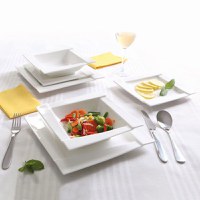 Serviciu de masa, 18 piese, 6 persoane, portelan, AMBITION Kubiko - 6