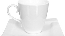 Serviciu servire ceai sau cafea, 17 piese, 6 persoane, portelan, AMBITION Kubiko