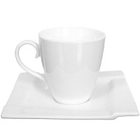 Serviciu servire ceai sau cafea, 17 piese, 6 persoane, portelan, AMBITION Kubiko - 1