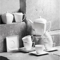 Serviciu servire ceai sau cafea, 17 piese, 6 persoane, portelan, AMBITION Monaco - 4