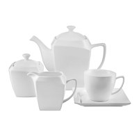 Serviciu servire ceai sau cafea, 17 piese, 6 persoane, portelan, AMBITION Monaco - 3