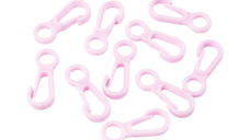 Set 10 mini carabine din plastic 12 x 32 mm Roz deschis