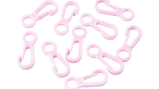 Set 10 mini carabine din plastic 12 x 32 mm Roz deschis