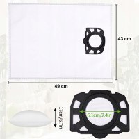 Set 10 saci textili premium, NewEvo® , pentru aspiratoare Karcher seria, WD4 WD5 WD6 KWD6 SE5 SE 5.100 SE 6.100 - 3