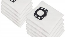 Set 10 saci textili premium, NewEvo® , pentru aspiratoare Karcher seria, WD4 WD5 WD6 KWD6 SE5 SE 5.100 SE 6.100