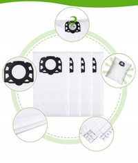 Set 10 saci textili premium, NewEvo® , pentru aspiratoare Karcher seria, WD4 WD5 WD6 KWD6 SE5 SE 5.100 SE 6.100 - 5