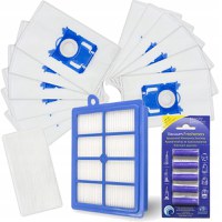 Set 12 Saci Textili Netesuti tip S-Bag, Filtru Hepa, Filtru Admisie si Odorizant Aspirator, Compatibili cu Philips - 9