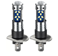 Set 2 becuri auto LED H1 cu lupa 60W 27 SMD 12V 6000K 7000lm - 3
