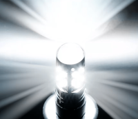 Set 2 becuri auto LED H1 cu lupa 60W 27 SMD 12V 6000K 7000lm - 4