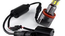 Set 2 Becuri Led Marker H8 Angel Eyes 120W BMW E60 E61, X5 E70, E90 E91 E92 E93 E87, X6 E71 E81 E82 E88 E98 LCI 6000K