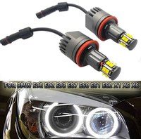 Set 2 Becuri Led Marker H8 Angel Eyes 120W BMW E60 E61, X5 E70, E90 E91 E92 E93 E87, X6 E71 E81 E82 E88 E98 LCI 6000K - 9