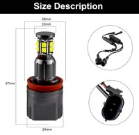 Set 2 Becuri Led Marker H8 Angel Eyes 120W BMW E60 E61, X5 E70, E90 E91 E92 E93 E87, X6 E71 E81 E82 E88 E98 LCI 6000K - 6