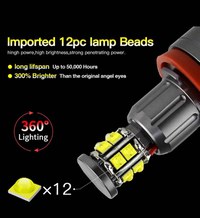 Set 2 Becuri Led Marker H8 Angel Eyes 120W BMW E60 E61, X5 E70, E90 E91 E92 E93 E87, X6 E71 E81 E82 E88 E98 LCI 6000K - 3