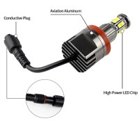 Set 2 Becuri Led Marker H8 Angel Eyes 120W BMW E60 E61, X5 E70, E90 E91 E92 E93 E87, X6 E71 E81 E82 E88 E98 LCI 6000K - 10