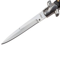 Set 2 briceaguri automate vanatoare IdeallStore®, Italian Blade, Stiletto, otel inoxidabil, negru - 5